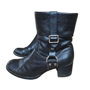 Harley-Davidson Black Leather Motorcycle‎ Boots Women’s Size 9 Block Heel